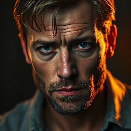 Portræt af Mads Mikkelsen, dansk skuespiller