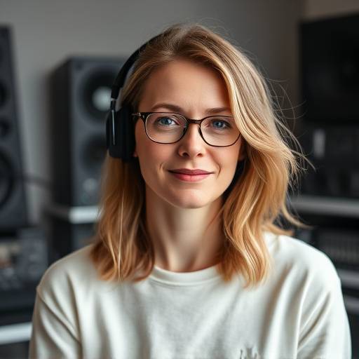 Portræt af Sofie Rasmussen, lydtekniker og lyddesigner hos Lydstudiet Kreativitet.