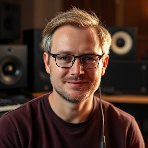 Portræt af Viktor Christensen, medstifter og lydtekniker hos Lydstudiet Kreativitet.